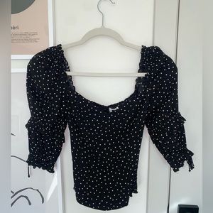 Reformation polka dot top
